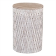 Lorenzo Accent Table in White wash mango.