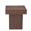 Padula Brown Oak Small End Table in Dark Brown Mango