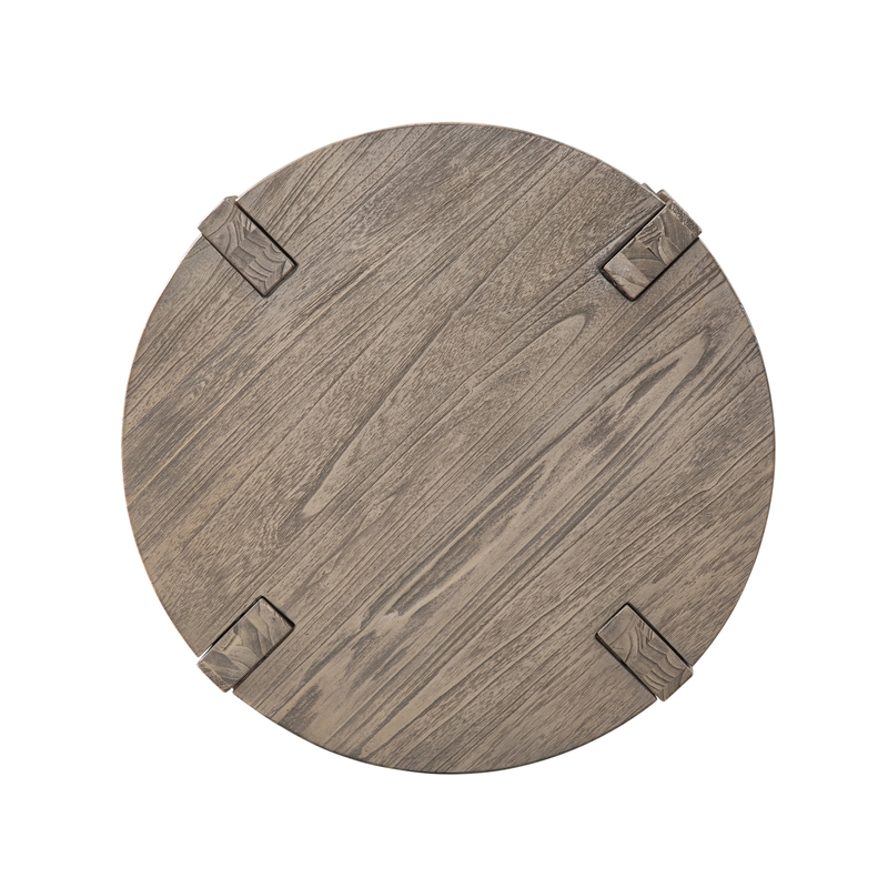 McGuire Rustic Farmhouse End Table in Natural Mindi Wood