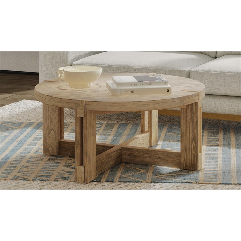 McGuire Cocktail Table in Natural Mindi Wood
