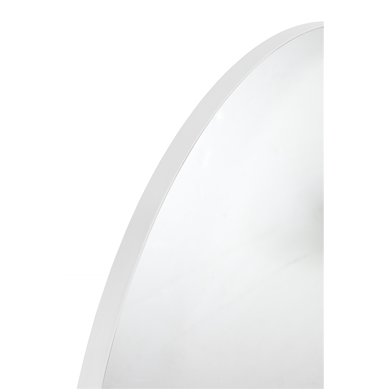 Eltham Oversized Wall Mirror in Matte White Metal Frame