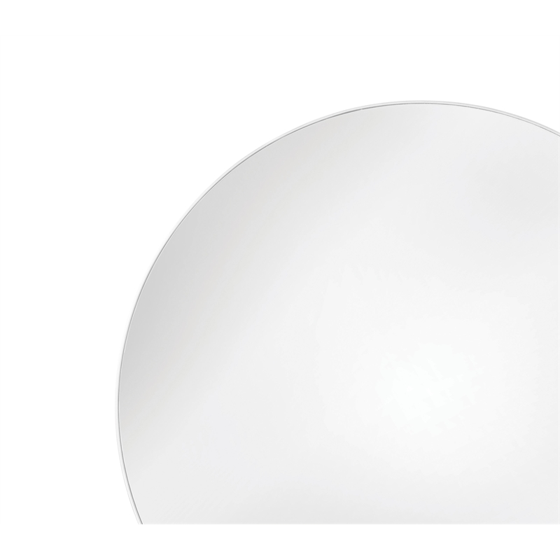 Eltham Oversized Wall Mirror in Matte White Metal Frame