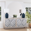 Eltham Oversized Wall Mirror in Matte White Metal Frame