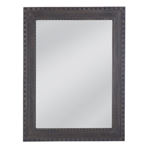Shiva Wall Mirror with Dark Gray Wood Frame