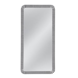 MacAlister Floor Mirror in Black and Cream Bone and Resin