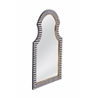 Bassett Mirror Martens Wall Mirror in Black and Cream Bone and Resin Frame