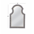 Bassett Mirror Martens Wall Mirror in Black and Cream Bone and Resin Frame