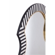 Bassett Mirror Martens Wall Mirror in Black and Cream Bone and Resin Frame