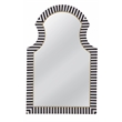 Bassett Mirror Martens Wall Mirror in Black and Cream Bone and Resin Frame