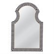 Bassett Mirror Martens Wall Mirror in Black and Cream Bone and Resin Frame