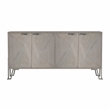 Cooper Wood Server in Light Gray and Brushed Nickel