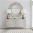 Cooper Wood Server in Light Gray and Brushed Nickel