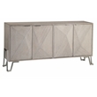 Cooper Wood Server in Light Gray and Brushed Nickel