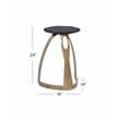 Vaughan Metal Accent Table with Slate Top in Antique Brass