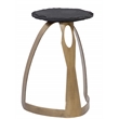 Vaughan Metal Accent Table with Slate Top in Antique Brass