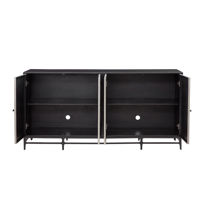 Caspar Iron Sideboard in Black Metal