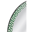 Alanis Wall Mirror in Green Resin