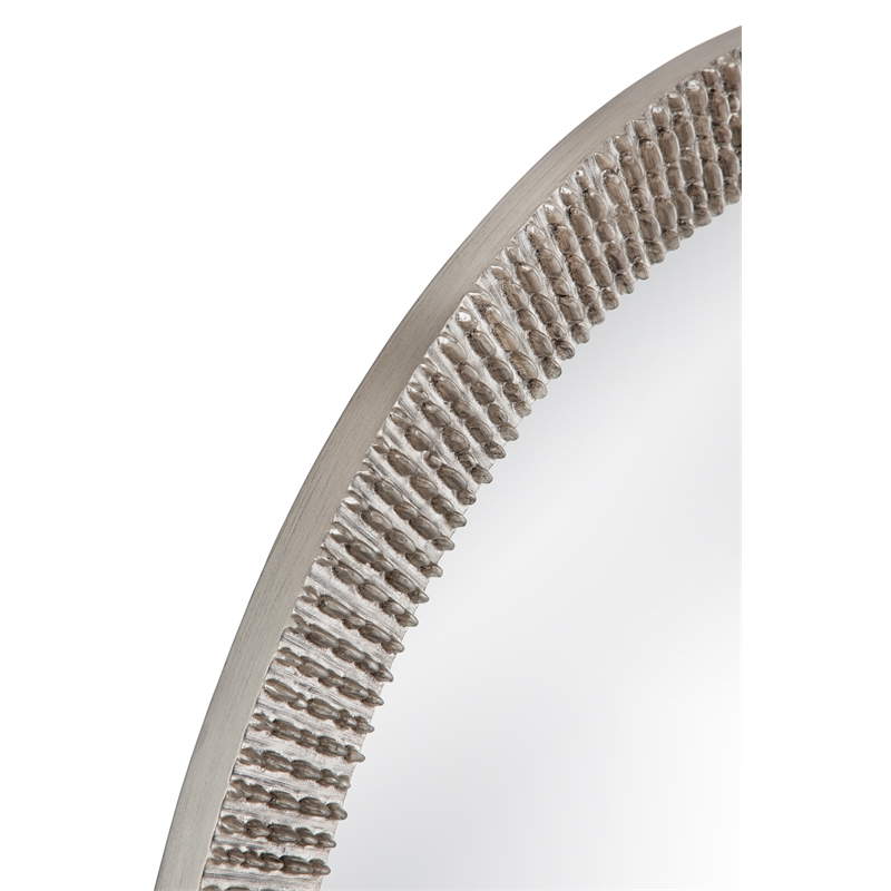 beatrice wall mirror in silver resin