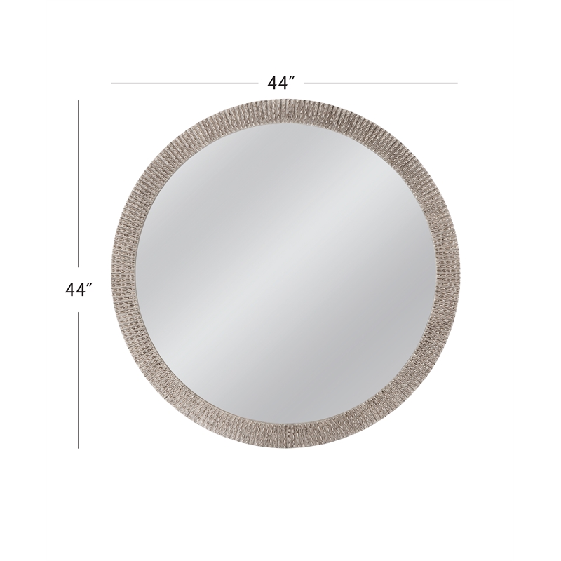 beatrice wall mirror in silver resin