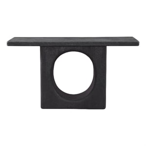 Compass Modern Console Table in Black Wood