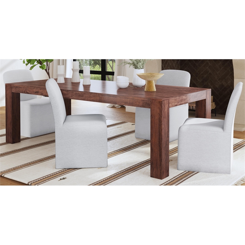 Natural Wood Walsh Farmhouse Dining Table Mango
