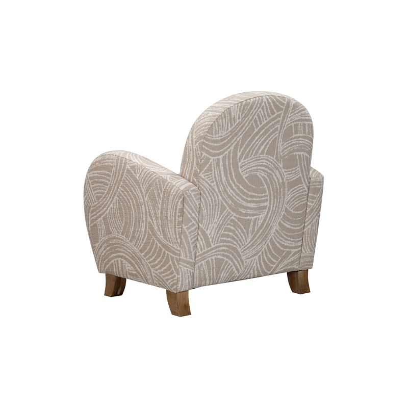 Khaki Wood Willow Upholstered Accent Chair