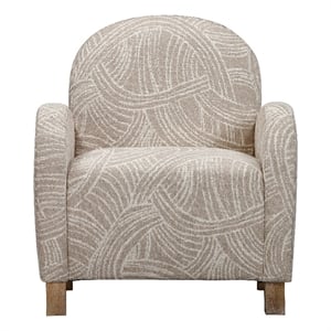 Khaki Wood Willow Upholstered Accent Chair