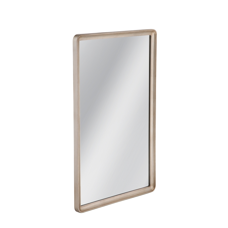 Antique Silver Lancelle Wall Mirror Resin Rectangular Glam Luxe