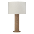 Natural Adams Table Lamp Rope Boho Coastal Linen Shade