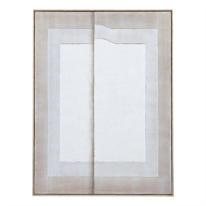 Taupe Fold II Framed Canvas Minimalist Abstract Wall Art