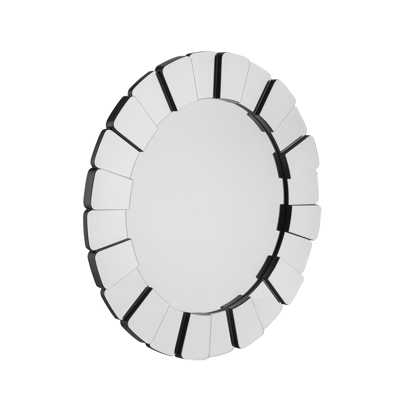Clear Leona Wall Mirror Round Glam Frame