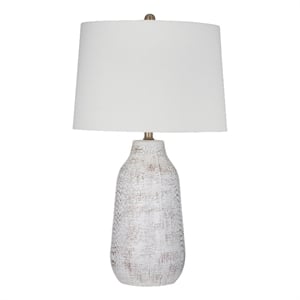 Neutral Ceramic Forcythia Table Lamp Crackle Glaze