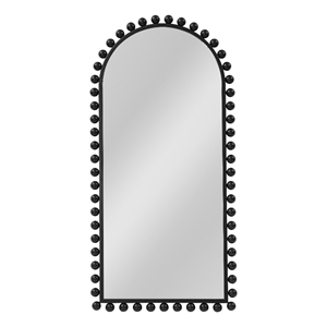 Black Claria Wall Mirror Arched Beaded Boho