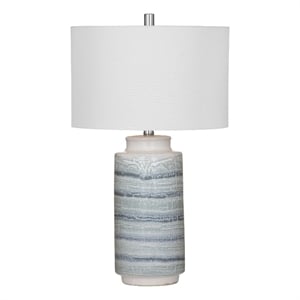 Blue Cream Brizi Table Lamp Ceramic Coastal Modern