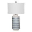 Blue Cream Brizi Table Lamp Ceramic Coastal Modern