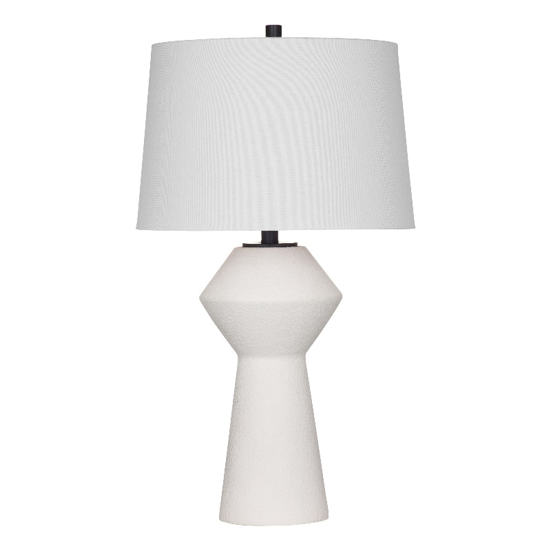 Matte White Ella Table Lamp Geometric Hourglass