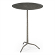 Antique Nickel Silas Accent Table Hammered Metal