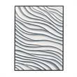 Black Ripples Framed Canvas Coastal Wall Art