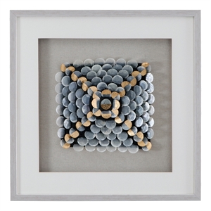 Silver Roselle Wall Art Shadow Box Framed
