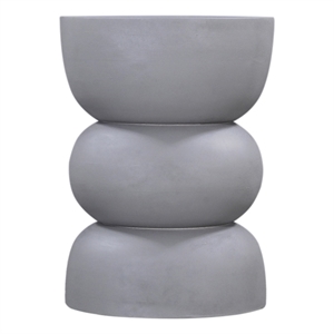 Gray Plaster Wood Haven Accent Table Modern