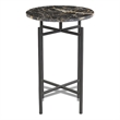 Black Marble Iron Wren Accent Table Modern