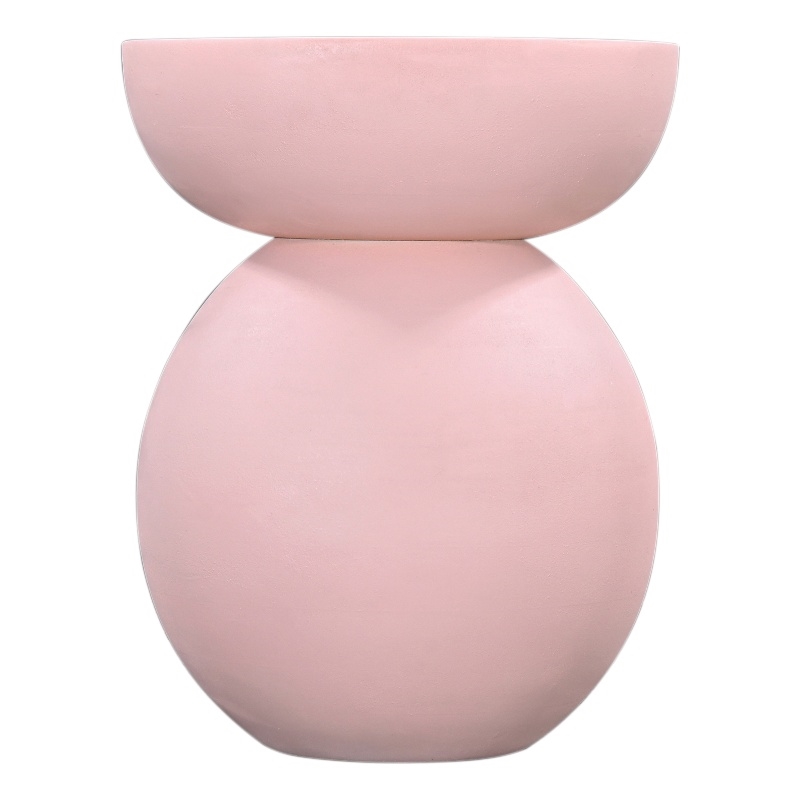 Blush Plaster Wood Eden Accent Table Modern