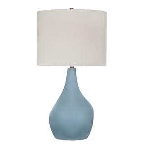 Light Grey Blue Ceramic Rawlins Table Lamp Modern