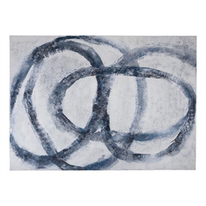 White Blue Altarium Canvas Wall Art Large Modern