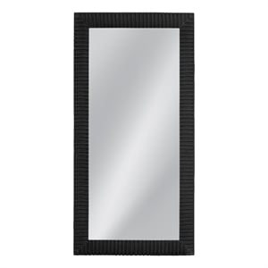 Matte Black Lithea Floor Mirror Rectangular Modern