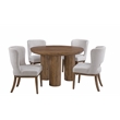 Rich Brown Mango Wood Napa Round Dining Table Rustic Modern
