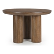 Rich Brown Mango Wood Napa Round Dining Table Rustic Modern