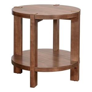 Warm Walnut Wood Winston End Table Mid Century Modern Storage