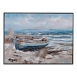 Black Mo Bay Sailboat Framed Canvas Coastal Wall Art