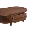 Warm Walnut Winston Cocktail Wood Table Mid Century Modern Storage
